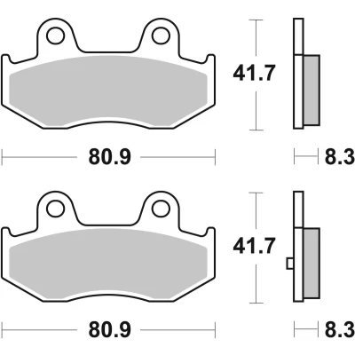 Image de TRW Sinter Maxi Scooter MCB746SRM Jeu de plaquettes frein