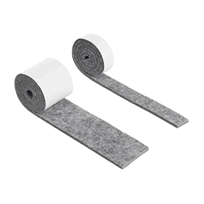 Image de Navaris rouleau feutrine autocollante Lot 2x en feutre autoadhésif Patin tampon adhésif protection pied meuble chaise table sol