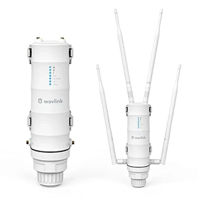 Image de WAVLINK AC1200 Amplificateur WiFi/Repeteur WiFi Puissant Exterieur en Charge Poe/Dual Band 2.4+5G/4 Antenne Longue Portée(2 Gigabit PoE WAN/LAN Port)