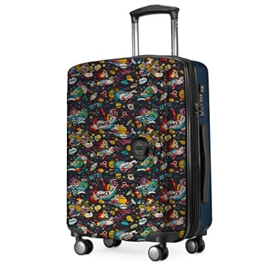 Image de Hauptstadtkoffer Mitte Bagage à Main 55X40X23, TSA, 4 Roulettes, Valise de Voyage, Rigide, Main, Cabine, Espace Bleu Foncé