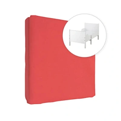Image de Drap Housse en Jersey 100% Coton pour Matelas Extensible 160 x 80 cm (Rouge)