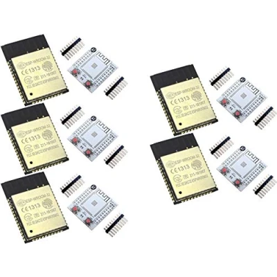 Image de 5pcs ESP WROOM 32 ESP32 32S Bluetooth and WiFi Dual Core CPU Doit + adaptador Board Plate