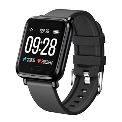 Image de Tipmant Montre Connectée Femmes Homme Enfant IP68 Etanche Bracelet Connecté Écran Coloré Smartwatch avec Cardio Podometre Sommeil Réveil Notifications pour iPhone Huawei Samsung Xiaomi Sony LG (Noir)