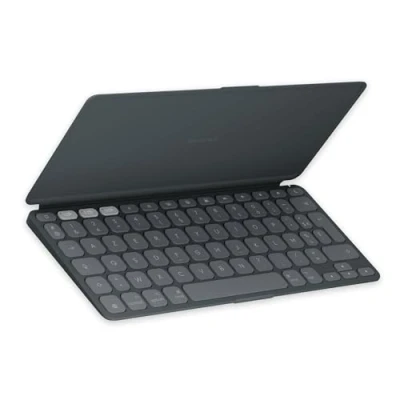 Image de Logitech Keys to Go 2, Clavier sans Fil Portable pour iPad avec Protection intégrée, Plat et Compact, iPad, iPhone, Mac Apple TV, passez Facilement d&#039;un Dispositif à Un Autre, AZERTY FR Graphite