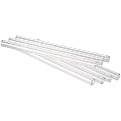 Image de APS pailles à boire, paille boisson, tubes boire en verre, jeu de 7, Ø 1 cm, transparent, 15 lavable au lave vaisselle, réutilisable