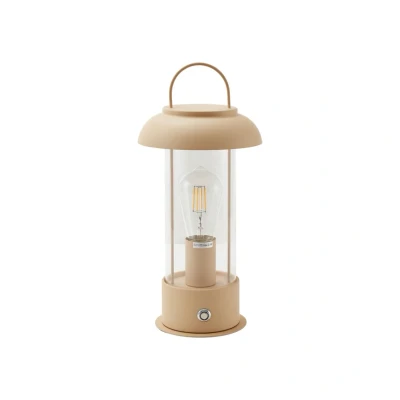 Image de Lindby lampe de table rechargeable Yvette, abricot, IP44, Touchdimmer