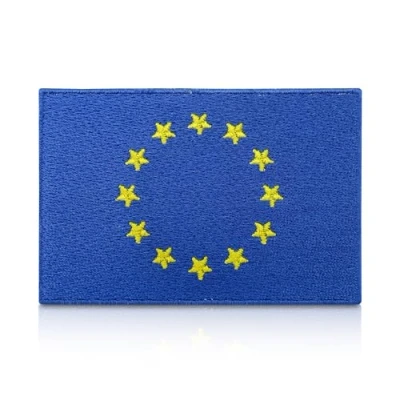 Image de Finally Home Écusson thermocollant drapeau de l&#039;Europe 7,3 x 5 cm Patch européen, écusson l&#039;UE