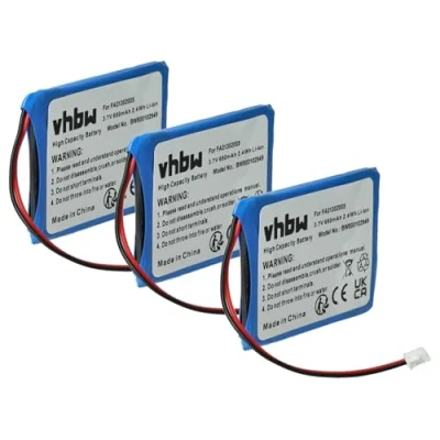 Image de vhbw 3X Batteries Compatible avec Ascom 660177, 9D41, D41 téléphone Fixe sans Fil (650mAh, 3,7V, Li ION)