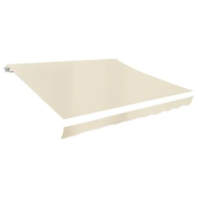 Image de vidaXL Store banne en Toile Blanc crème 6 x 3 m (Cadre Non Inclus)