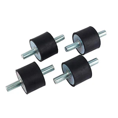 Image de Keenso M10 40 x 30 Supports Anti Vibration Double Filetage, 4PCS Bloc Silencieux Vibrations Amortisseur Pompe à Compresseur d&#039;air avec Vis
