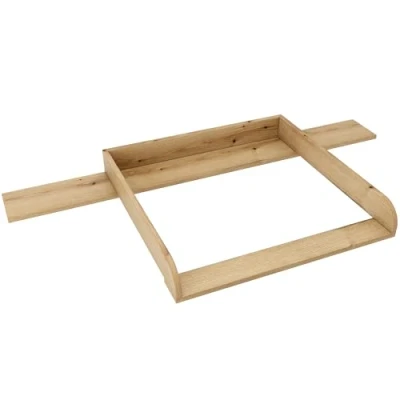 Image de regalik Plan à Langer avec Plateau pour Hemnes d&#039;IKEA, Extension Table Commode 50x160 cm, Amovible, Façades Arrondies, Chêne, Matériau ABS de 2 mm
