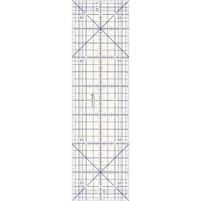 Image de Clover Règle carrée résistante à la chaleur pour fer repasser sec et vapeur, ourlet, rideaux, couvertures, 4 x 14, 101,6 355,6 mm, blanc