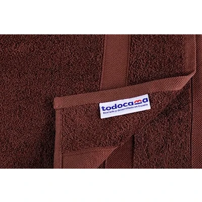 Image de Todocama Lot de 2 Serviettes 100% Coton 550 g/m² Extra Douces 5503, très absorbantes et à séchage Rapide (Chocolat, 100 x 150 cm)