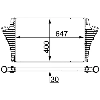 Image de MAHLE ORIGINAL CI 21 000S Intercooler SAAB: 9 3 Berline, OPEL: Vectra C CC, Caravan, Berline