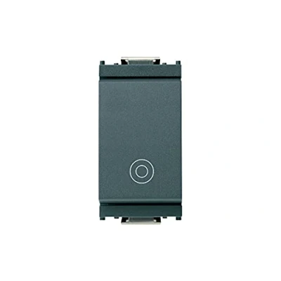 Image de VIMAR série Idea Poussoir 1 pôle Contact ouvert 10 A simbolo générique Gris