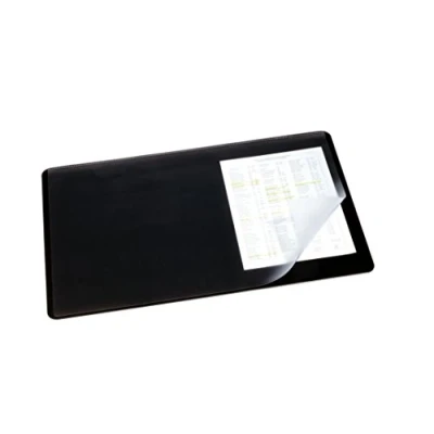 Image de Durable 720201 Sous main avec Rabat Transparent Format Bureau 53 x 40 cm Noir