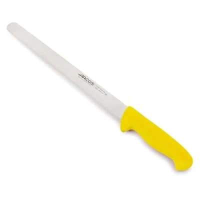 Image de Arcos Séries 2900 Couteau à Trancher Jambon Lame Acier Inoxydable Nitrum 300 mm Manche Polypropylène Couleur Jaune