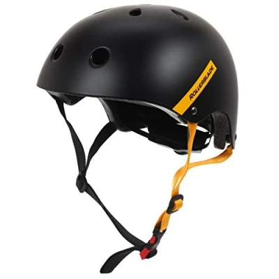 Image de Rollerblade Downtown Casques. Mixte Adulte, Noir/Jaune, m