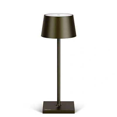 Image de Stilosa Lampe de Table Sans Fil Bureau Led Rechargeable à poser tactile Connecteur USB C Lampes Rechargeables Design Intérieures et Extérieur Tropical Noir