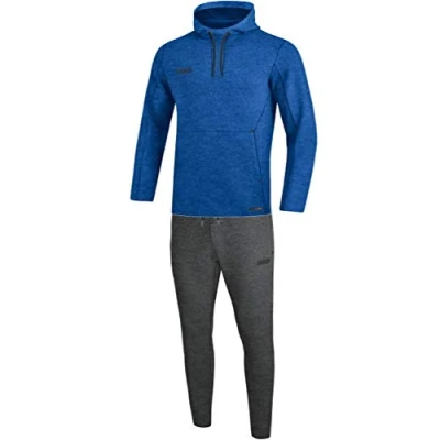 Image de JAKO Ensemble De Jogging Premium Basics avec Sweat à Capuche Survêtement Mixte, Royal Marbré, 4XL