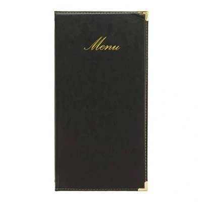 Image de Securit Protège menu Long Simili cuir 1 Double Insert Inclus (présente 4 pages)