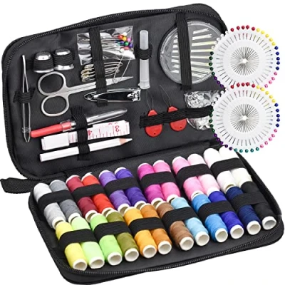 Image de Kit Couture, Set de Couture Complet avec Outils, Boîte, Accessoires Ciseaux en Acier Inoxydable Bobine Fil d&#039;aiguille