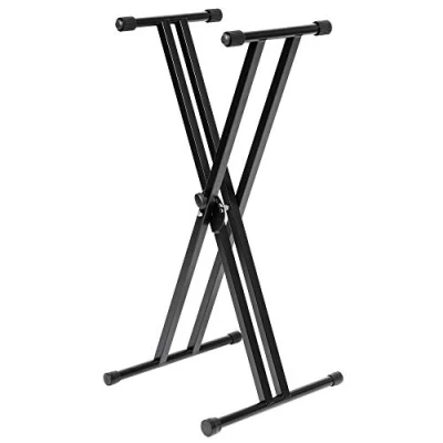 Image de Stagg KXS A6 Support Clavier Double Embase Forme X Noir