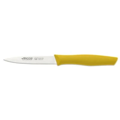 Image de Arcos Séries Nova Couteau D&#039;Office à Éplucher Lame Acier Inoxydable Nitrum 100 mm Manche Polypropylène Couleur Jaune