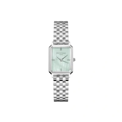Image de Rosefield Octagon XS Mintgrün avec Cadran Vert Menthe et boîtier argenté de 19,5x24 mm OGGSS O72 en Acier Inoxydable.
