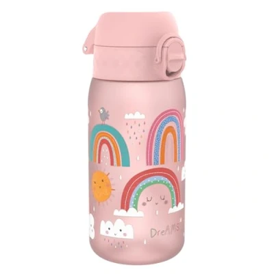 Image de Ion8 Gourde Enfant, 350ml, Anti Fuite, Facile à Ouvrir, Verrouillage Sécurisé, Lavable en Lave Vaisselle, Sans BPA, Poignée de Transport, Nettoyer, Carbone Neutre, Motif Arcs ciel