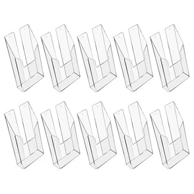 Image de HMF 46841 Lot de 10 porte brochures muraux en acrylique Transparent Format A6