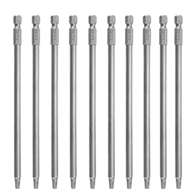 Image de Gasea 10pcs 150mm 1/4&quot; Hex Tige Embouts de Tournevis Magnétiques à Tête Carrée Long Jeu Bits d&#039;Entraînement Carré (SQ2) pour Gabarit Trou Poche