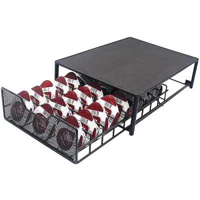 Image de Wdmiya Porte Dosette Tassimo Support Capsule Tiroir De Rangement à Café Métal Distributeur Range Capacité 54 Pièces pour Maison, Bureau Noir