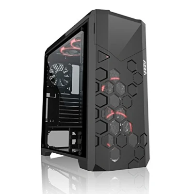 Image de Pollaxe Storm 6000B Full Tower Black Computer case (Full Tower, PC, ATX, Micro Black, Red/Green/Blue, 17.5 cm)