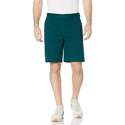 Image de Amazon Essentials Short Chino De 22,86 cm À Coupe Classique Homme, Vert Foncé, 29W