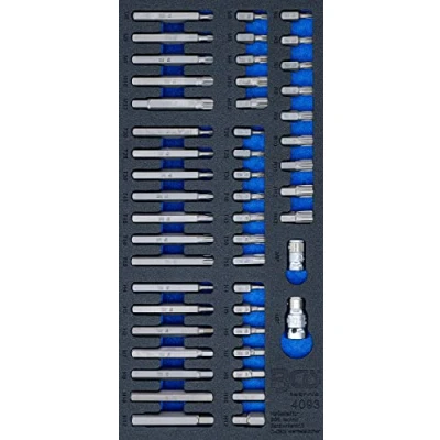 Image de BGS 4093 Insert de servante d&#039;atelier 1/3 : Jeu d&#039;embouts assortis 49 pièces