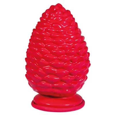 Image de Rayher 34388000 Moule forme Pomme de pin, 1 pce, latex rouge, 9,5X15cm, réutilisable, pleine, art créatif pour béton, résine, cire, savon, décorations d’automne et d’hiver, Noël