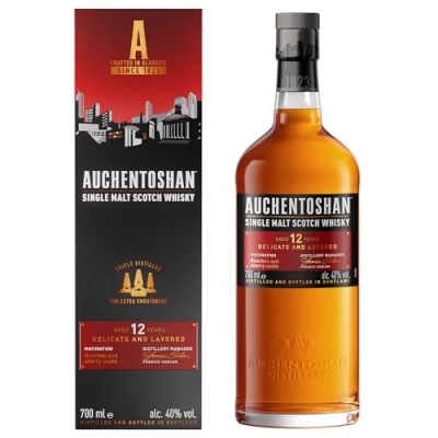 Image de Auchentoshan 12 ans Single Malt Scotch avec étui, Whisky Écossais 40% 70cl