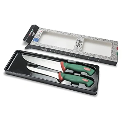 Image de Sanelli Ligne Premana Professional,Set Professionnel 2 pcs:,Acier Inoxydable,Vert et Rouge,39.0x13.0x3.0 cm