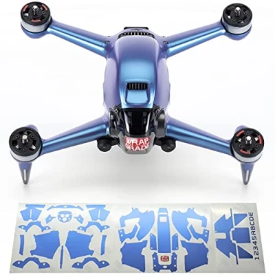 Image de Wrapgrade Unité Principale Skin Compatible avec DJI FPV (Celeste Blue)