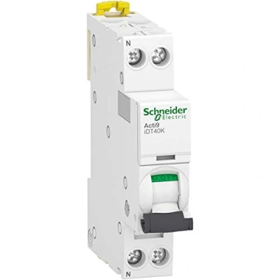 Image de disjoncteur schneider idt40k 2 pôles 16a courbe c 4.5 ka electric a9p71616