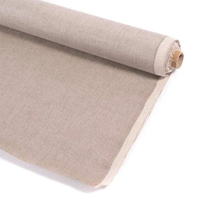Image de BK BILDERRAHMEN KOLMER Toile de Lin en Rouleau 400 GSM 100% Lin, 1,7x10 m prêt à Peindre Toile, avec apprêt Transparent