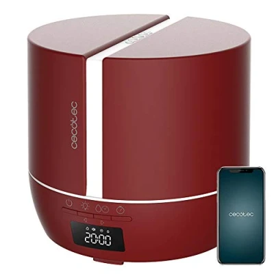 Image de Cecotec Diffuseur d&#039;Arômes PureAroma 550 Connected Garnet. Capacité 500 ml, Écran LED, Haut parleur, Contrôle par Bluetooth, 3 Modes de fonctionnement, Minuterie 12h, Couverture 30 m²