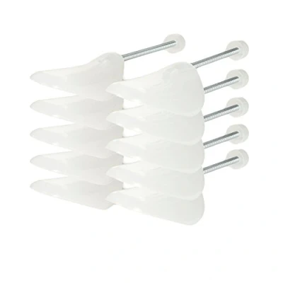 Image de Incutex Lot de 5 Paires embauchoirs taille adaptable 38 44, Forme Chaussure en Plastique, Transparent