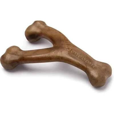 Image de Benebone Wishbone Du Vrai Bacon moyen Jouet à mastiquer résistant pour les chiens mâcheurs compulsifs, fabriqué aux États Unis