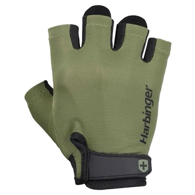 Image de Harbinger Power 2.0 Gants d&#039;haltérophilie, Unisex, Vert, Large