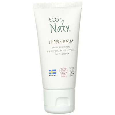 Image de Eco by Naty, baume pour mamelons, extraits certifiés biologiques à base de plantes, hypoallergéniques et testés dermatologiquement, flacon 30 ml