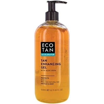 Image de EcoTan Accelerator, Gel de Bronzage Visage et Corps, Optimise le Naturel, Pour Extérieur Intérieur, Peut être Utilisé Avec les Chaises Longues 500ml