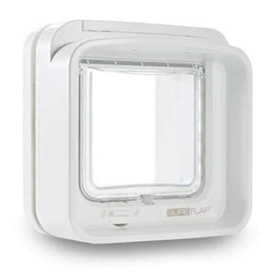 Image de Chatière à Puce électronique SureFlap DualScan Sure Petcare, Compatible avec Le médaillon d&#039;identification par radiofréquence et Les puces électroniques, pour Portes, fenêtres Murs, Blanc