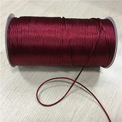 Image de 2Mm Queue De Rat Soie Satin Cordon Macramé Couleurs Assorties Ficelle En Nylon Pour Perles Fabrication Bijoux 20 Mètres